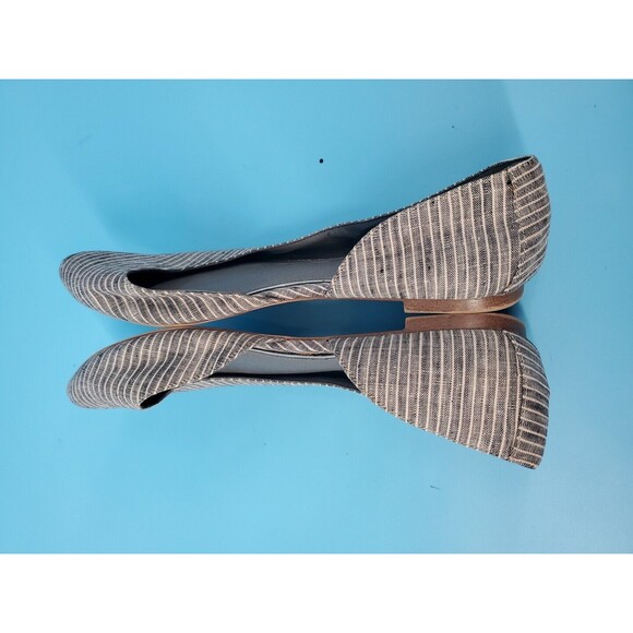 Womens D' Orsay Flats Sz 11 Striped Slip On Blue By Audrey Brooke  Casual Shoe - Picture 4 of 8
